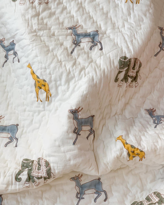 Animal Print - Mulmul Baby Quilt