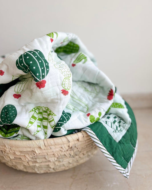 Watermelon - Mulmul Baby Quilt